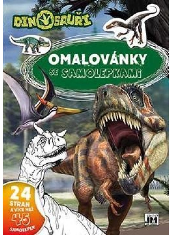 Omalovánky se samolepkami - Dinosauři