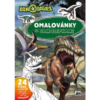 Omalovánky se samolepkami - Dinosauři