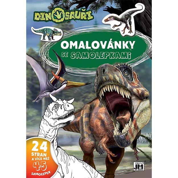 Omalovánky se samolepkami - Dinosauři