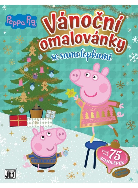 Vánoční omalovánky se samolepkami - Peppa Pig