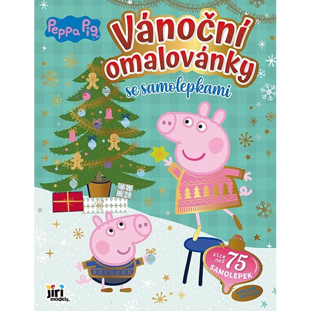 Vánoční omalovánky se samolepkami - Peppa Pig