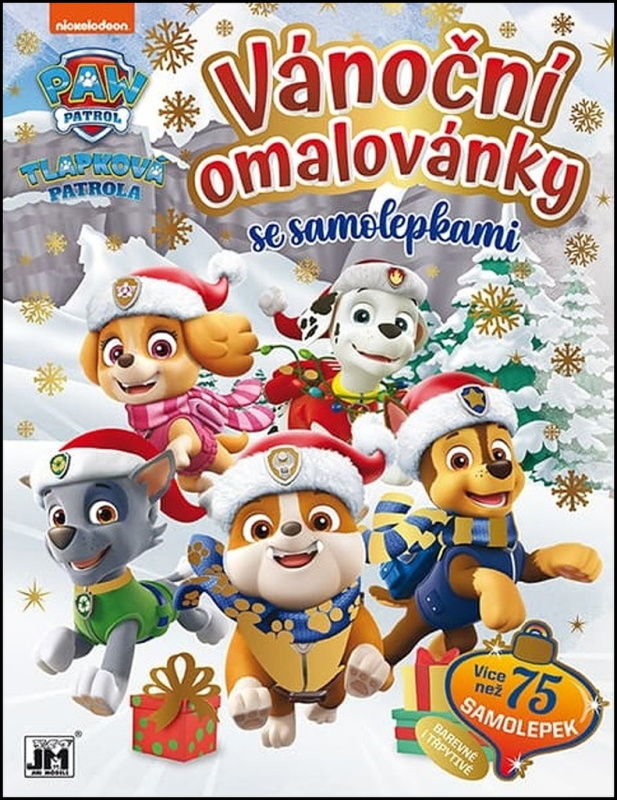 Vánoční omalovánky se samolepkami - Tlapková patrola