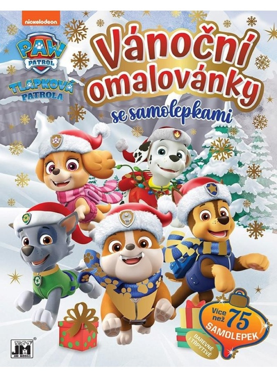 Vánoční omalovánky se samolepkami - Tlapková patrola
