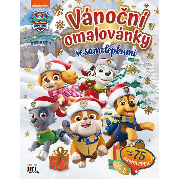 Vánoční omalovánky se samolepkami - Tlapková patrola