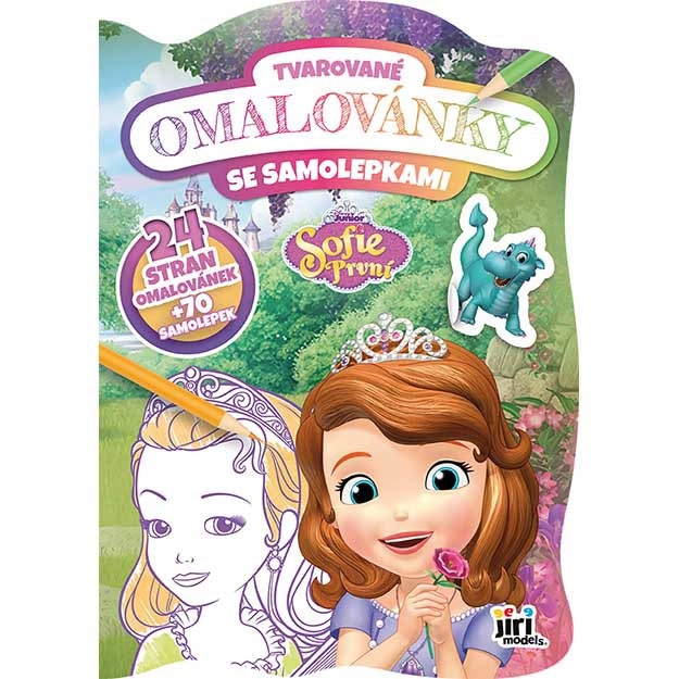 Tvarované omalovánky se samolepkami - Sofie první