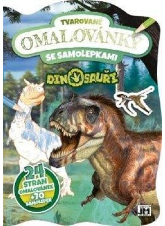 Tvarované omalovánky se samolepkami - Dinosauři
