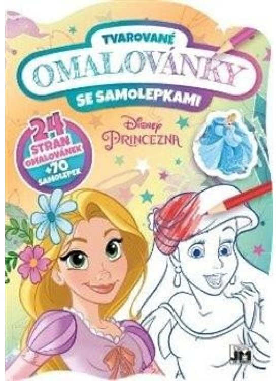 Tvarované omalovánky se samolepkami - Princezny