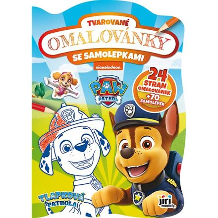 Tvarované omalovánky se samolepkami - Tlapková patrola