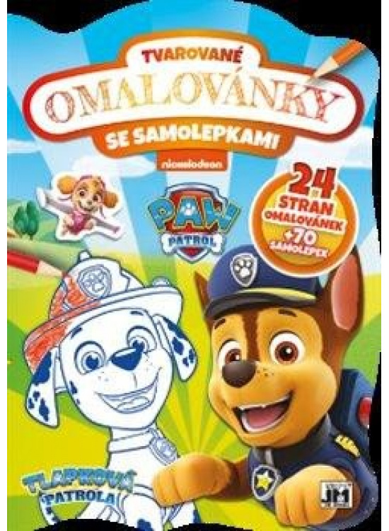 Tvarované omalovánky se samolepkami - Tlapková patrola