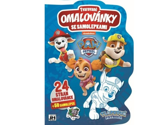 Tvarované omalovánky se samolepkami - Tlapková patrola