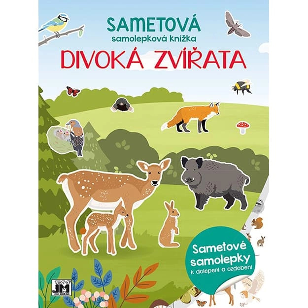 Sametová samolepková knížka - Divoká zvířata