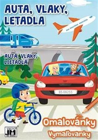 Auta, vlaky, letadla - Omalovánky A5+ JIRI MODELS a. s.