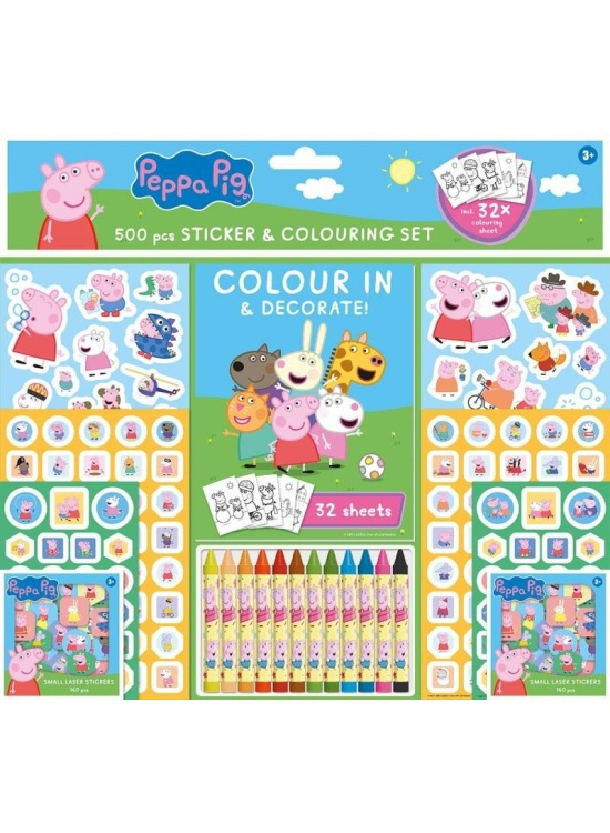 Samolepkový set s omalovánkami 500ks - Peppa Pig