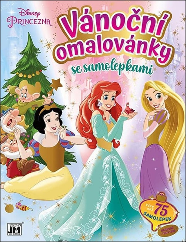 Vánoční omalovánky se samolepkami Princezny