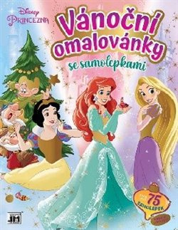 Vánoční omalovánky se samolepkami Princezny