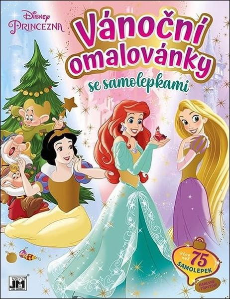 Vánoční omalovánky se samolepkami Princezny