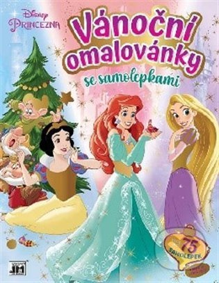 Vánoční omalovánky se samolepkami Princezny
