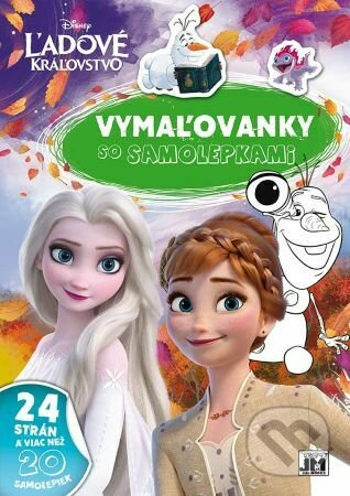 Vymaľovanky so samolepkami  - Ľadové kráľovstvo (A4) - kniha z kategorie Omalovánky