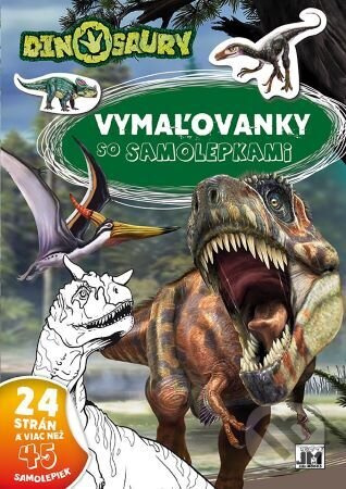 Vymaľovanky so samolepkami - Dinosaury (A4) - kniha z kategorie Omalovánky