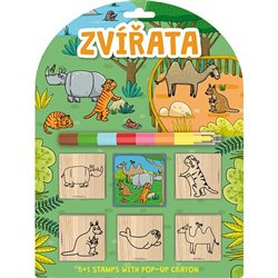 JIRI MODELS Razítka 5 1 s pop up voskovou Zvířátka
