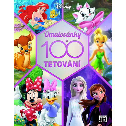 Jiri Models 100 tetování s omalovánkami Disney, holky