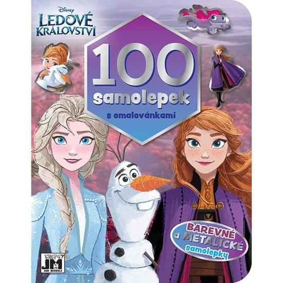 Ledové království - 100 samolepek s omalovánkami JIRI MODELS a. s.