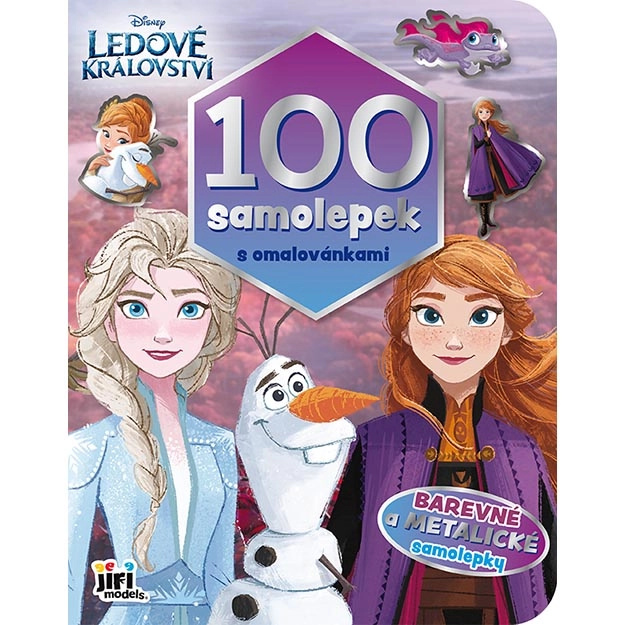 Ledové království - 100 samolepek s omalovánkami JIRI MODELS a. s.