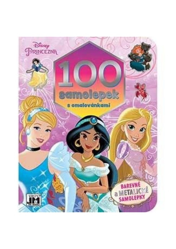 100 samolepek s omalovánkami - Disney Princezny