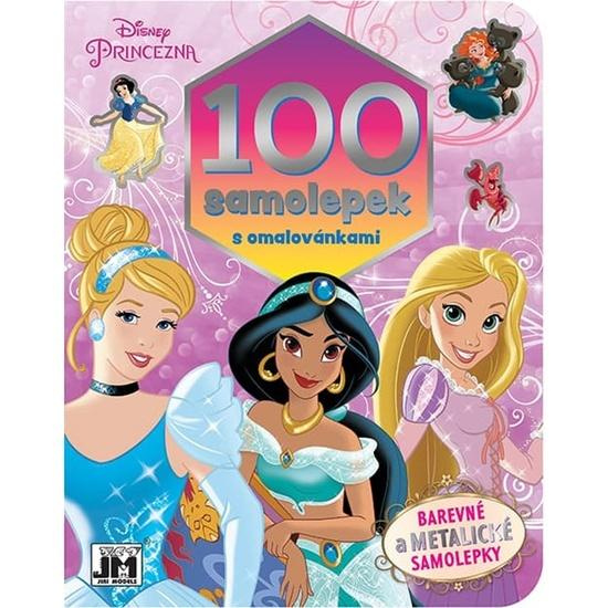 100 samolepek s omalovánkami - Disney Princezny