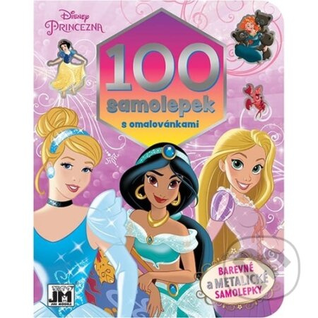 100 samolepek s omalovánkami - Disney Princezny