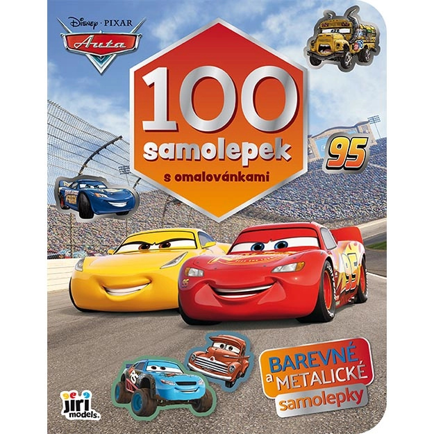 100 samolepek s omalovánkami - Auta