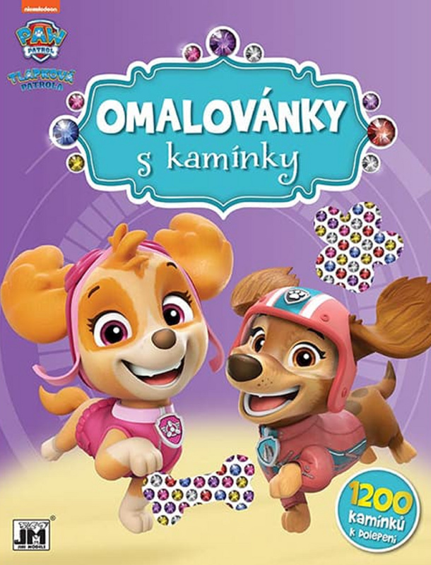 Omalovánky s kamínky Tlapková patrola/Paw patrol A4 21x28cm