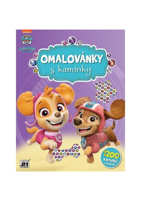 Omalovánky s kamínky Tlapková patrola/Paw patrol A4 21x28cm