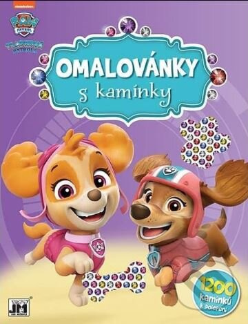 Omalovánky s kamínky Tlapková patrola/Paw patrol A4 21x28cm