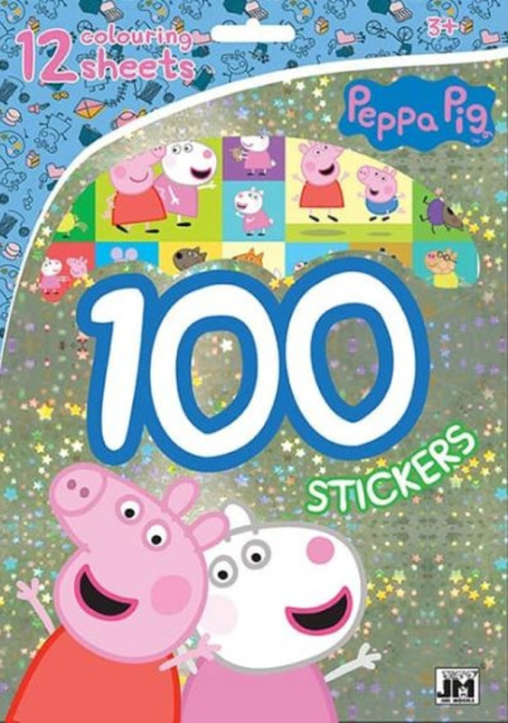 100 samolepek s omalovánkovými listy - Peppa pig