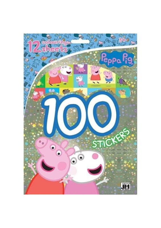 100 samolepek s omalovánkovými listy - Peppa pig