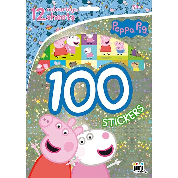 100 samolepek s omalovánkovými listy - Peppa pig