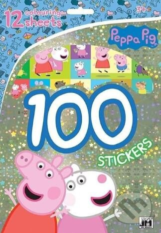 100 samolepek s omalovánkovými listy - Peppa pig