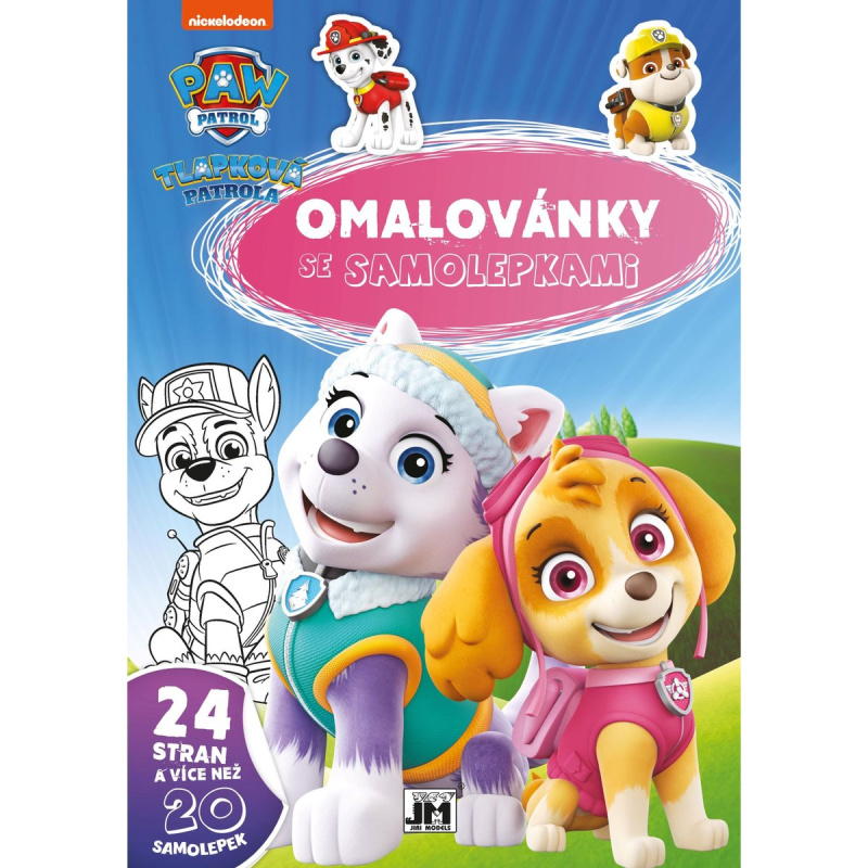 Omalovánky se samolepkami Tlapková patrola A4 Jiri Models