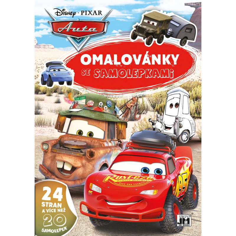 Omalovánky A4 se samolepkami - Auta