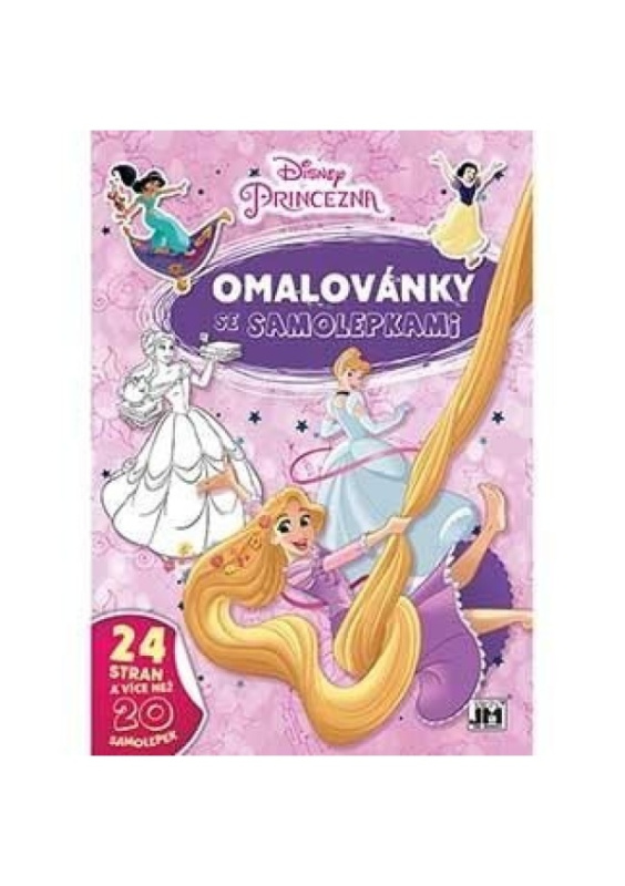 Omalovánky A4 se samolepkami - Disney Princezny