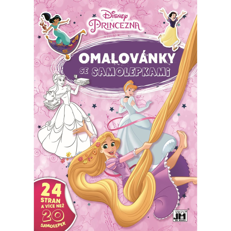 Omalovánky A4 se samolepkami - Disney Princezny