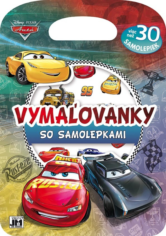 Vymaľovanky so samolepkami: Autá - kniha z kategorie Omalovánky