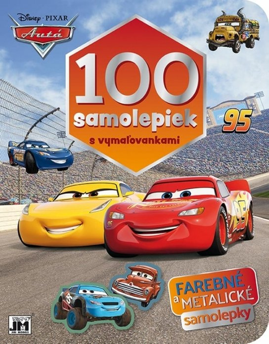 100 samolepiek s vymaľovankami Autá -  Autor Neuveden