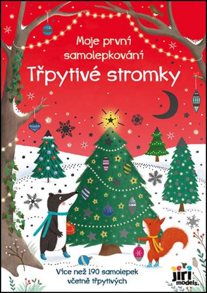 Moje první samolepkování - Třpytivé stromky