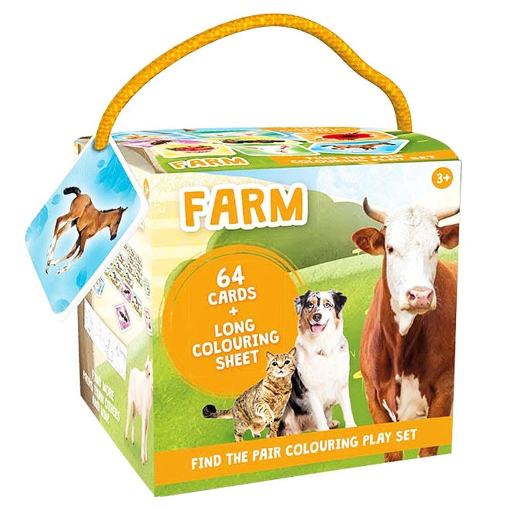 Pexeso na cesty s omalovánkami Farma