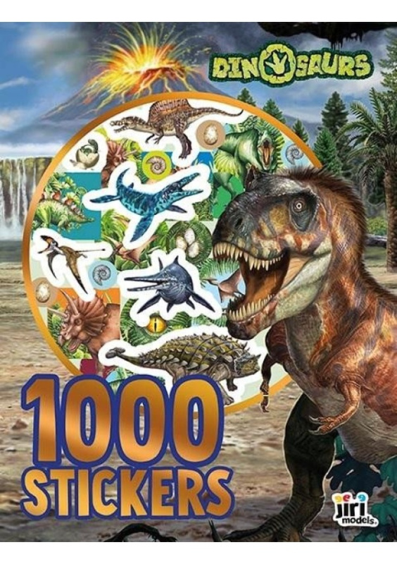 1000 samolepek v sešitu Dinosauři