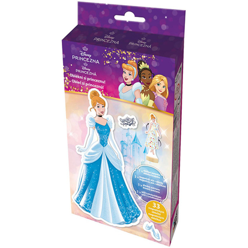Magnetické oblékání s omalovánkou - Disney Princezny