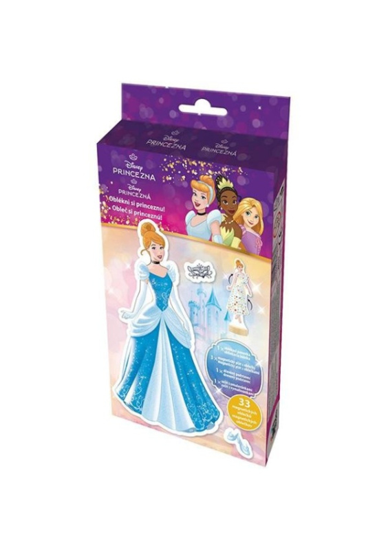Magnetické oblékání s omalovánkou - Disney Princezny