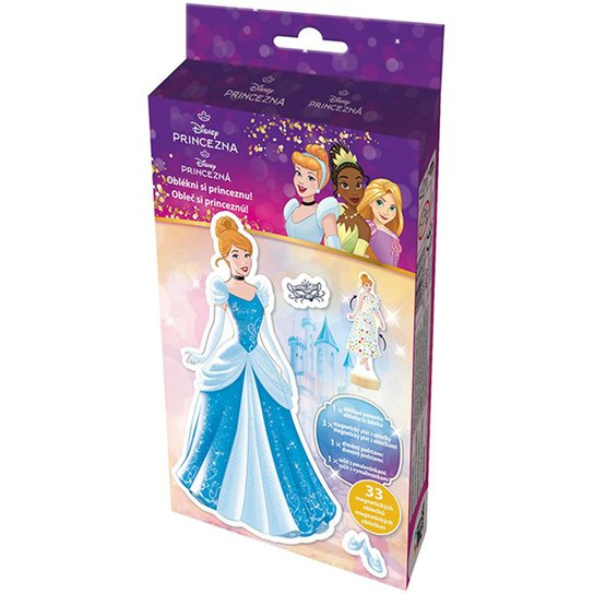 Magnetické oblékání s omalovánkou - Disney Princezny